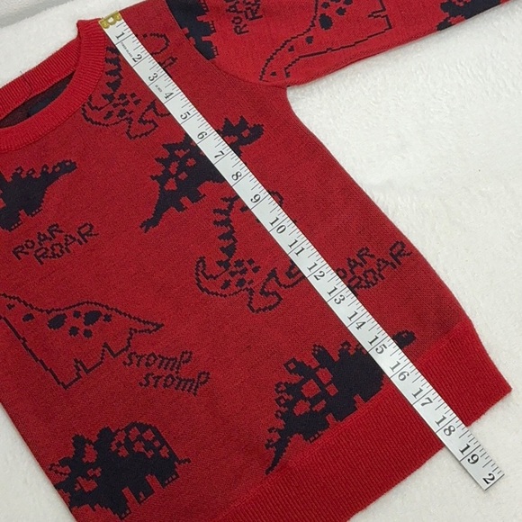 Red Dinosaur Print Sweater - Picture 6 of 8